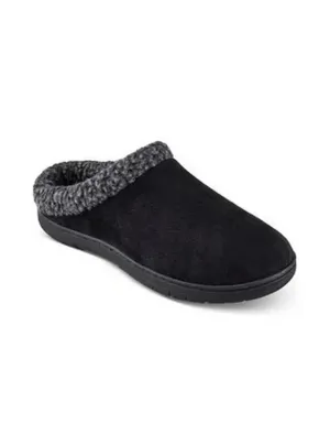 32 Degrees Mens Roll Collar W/Sherpa Clog Comfort Slippers