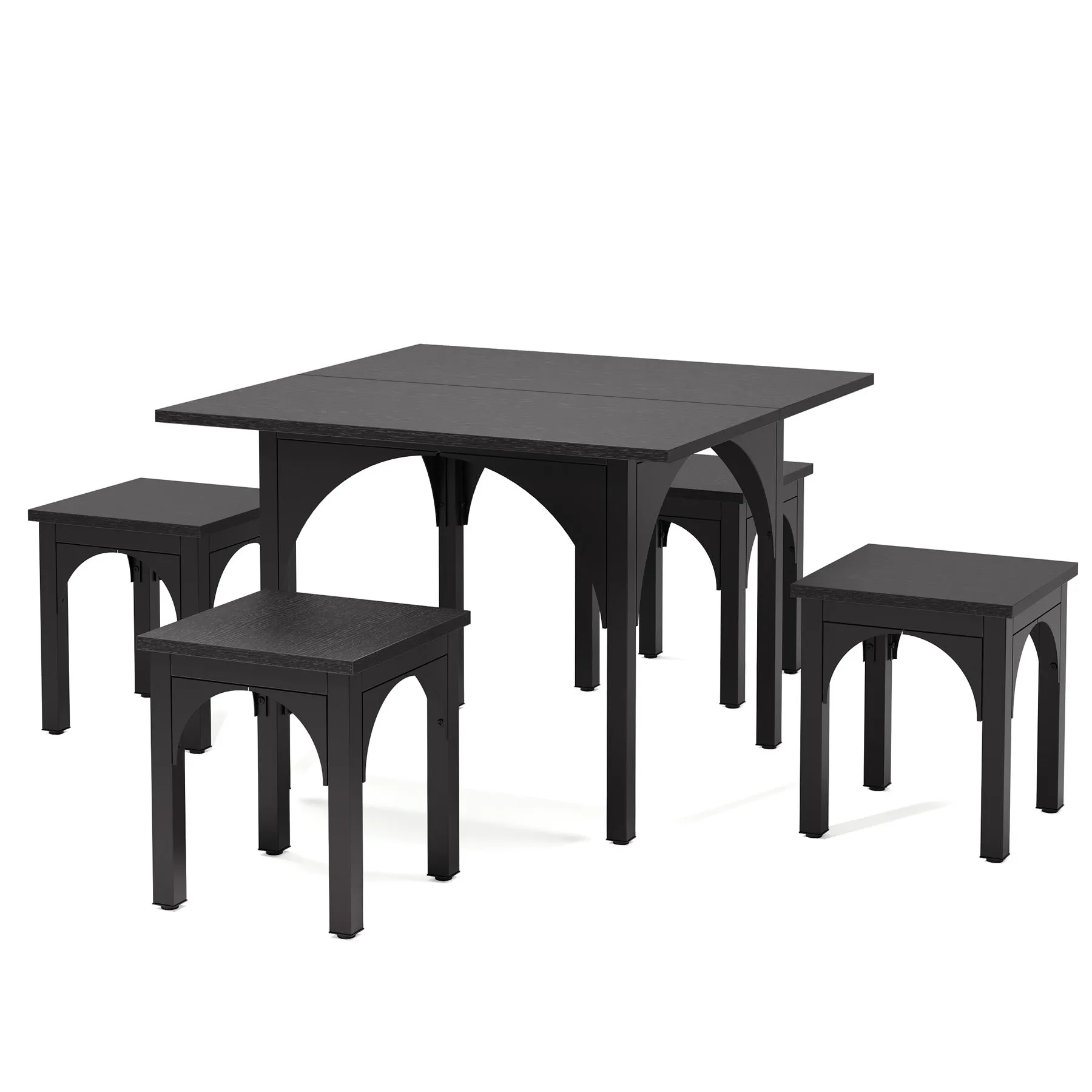 39" Dining Table Set, Modern 5 -Piece Kitchen Table Set