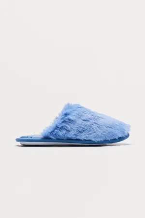 All Fuzzy Slippers - Blue