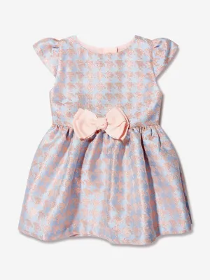 Angels Face Baby Girls Chess Houndstooth Dress in Blue