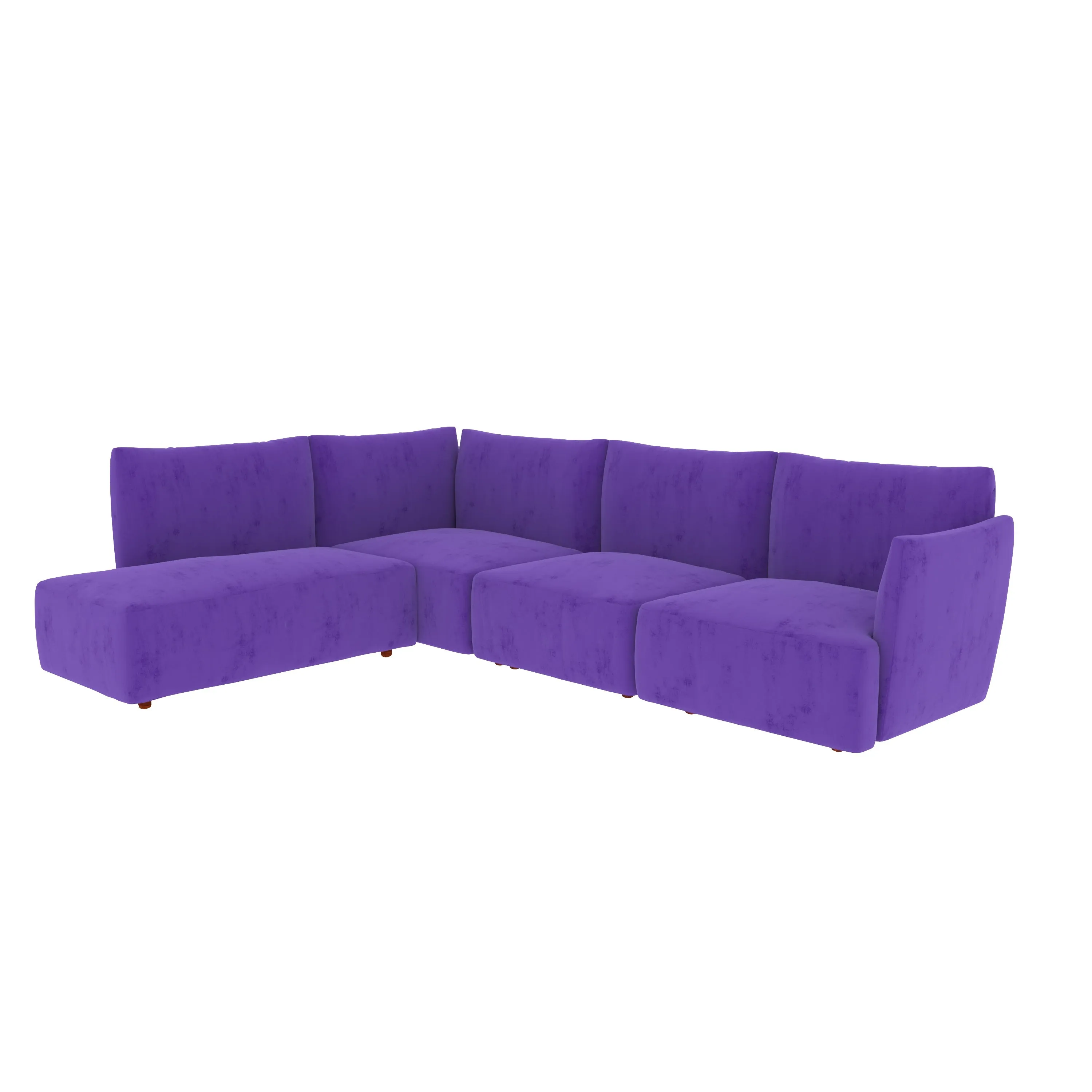 Antique Purple Pastel Coloured with Premium Comfort L Shaped 4 Seater Sofa Set for Home