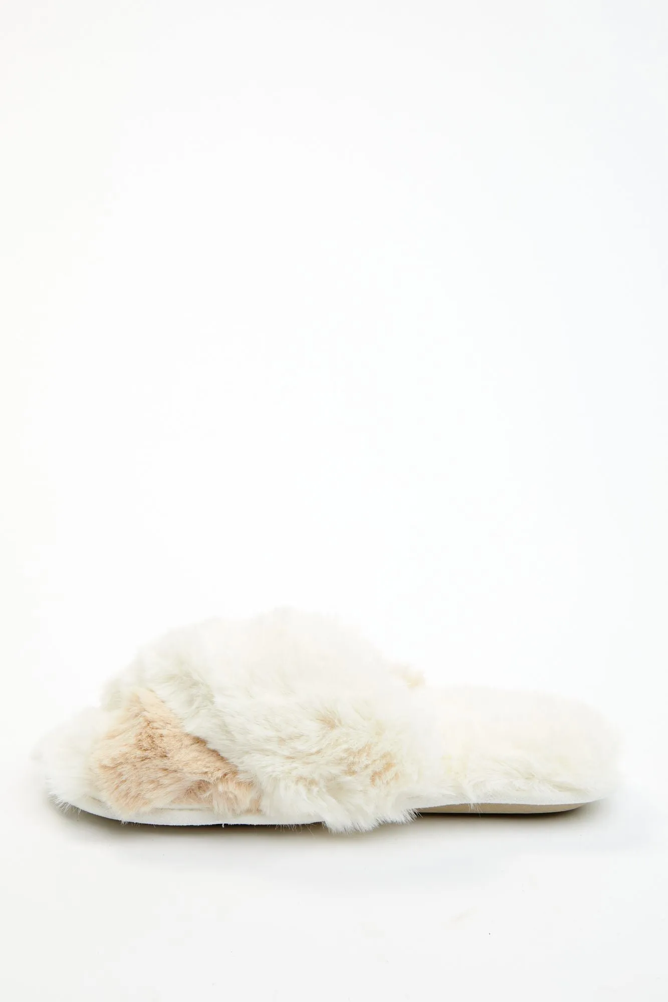 Aspen Cream Faux Fur Slippers