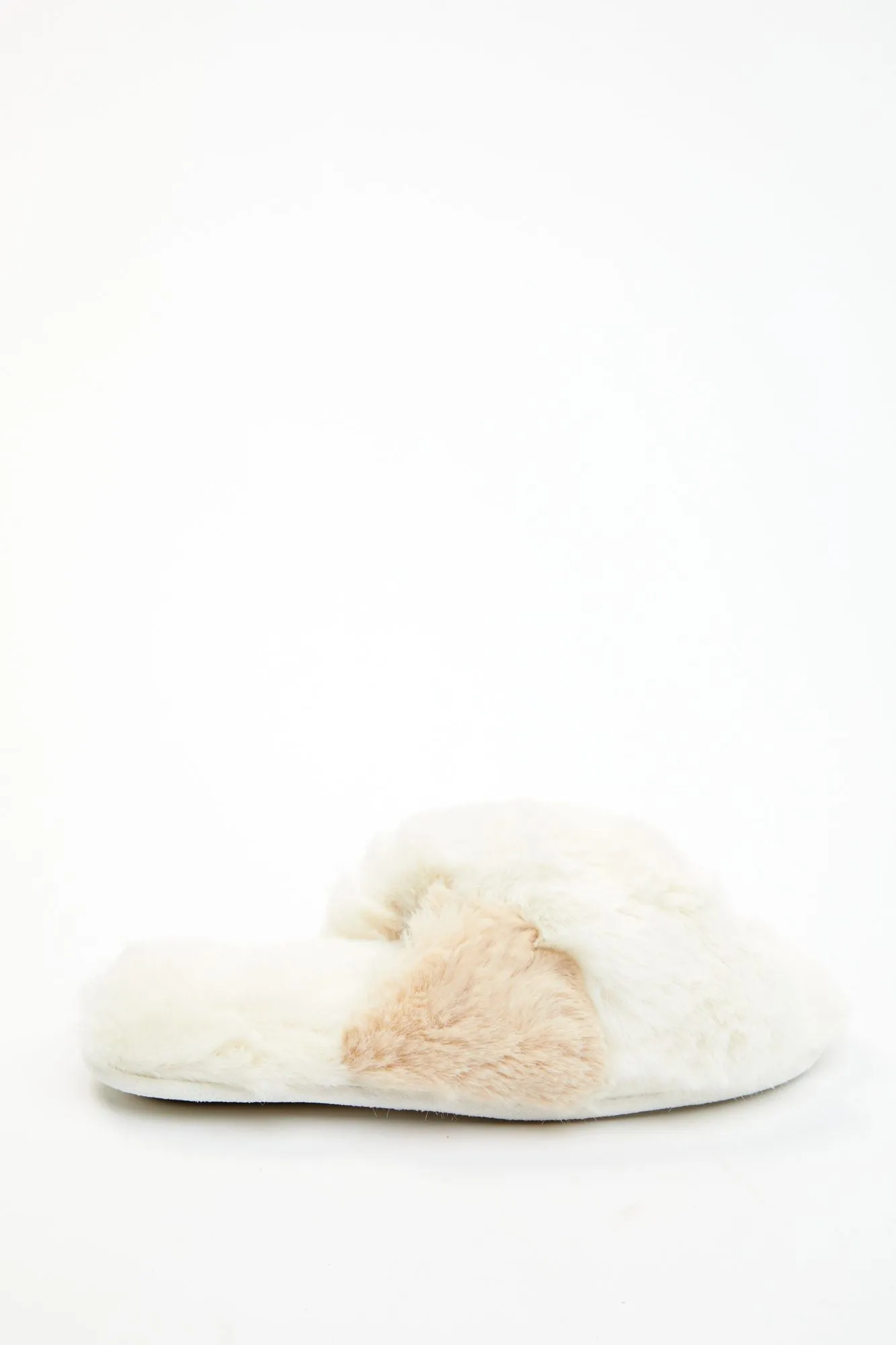 Aspen Cream Faux Fur Slippers