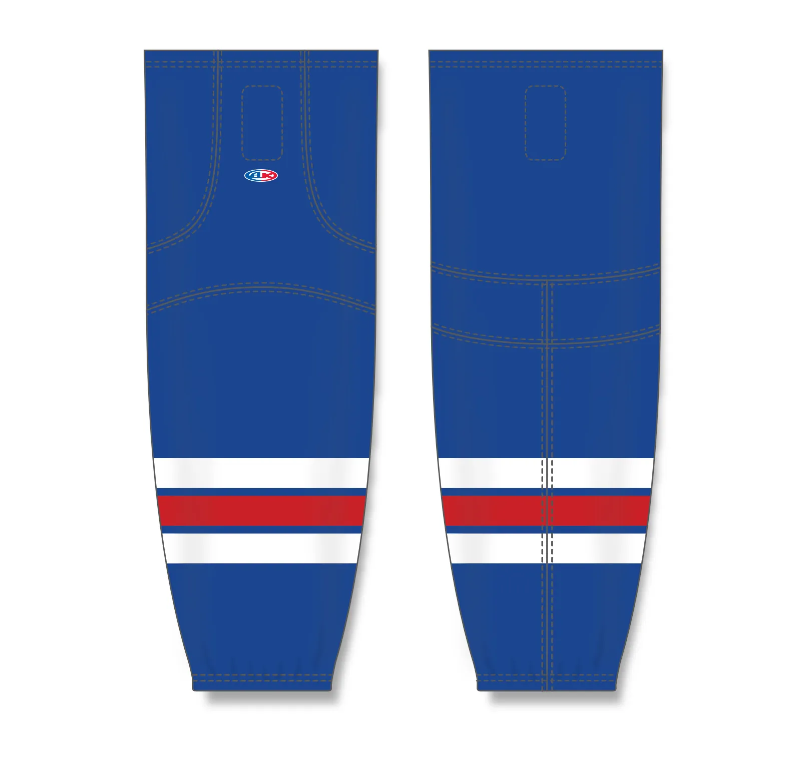 Athletic Knit (AK) HS2100-312 Kitchener Rangers Royal Blue Mesh Ice Hockey Socks