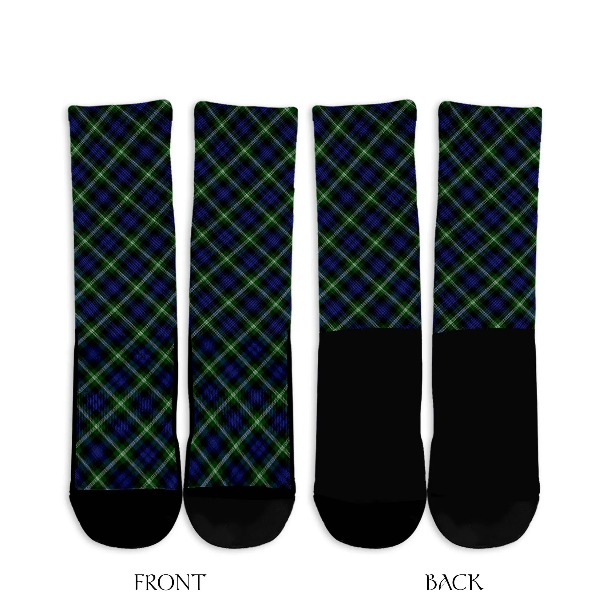 Baillie (Bailey) Tartan Crew Socks Cross Tartan Style