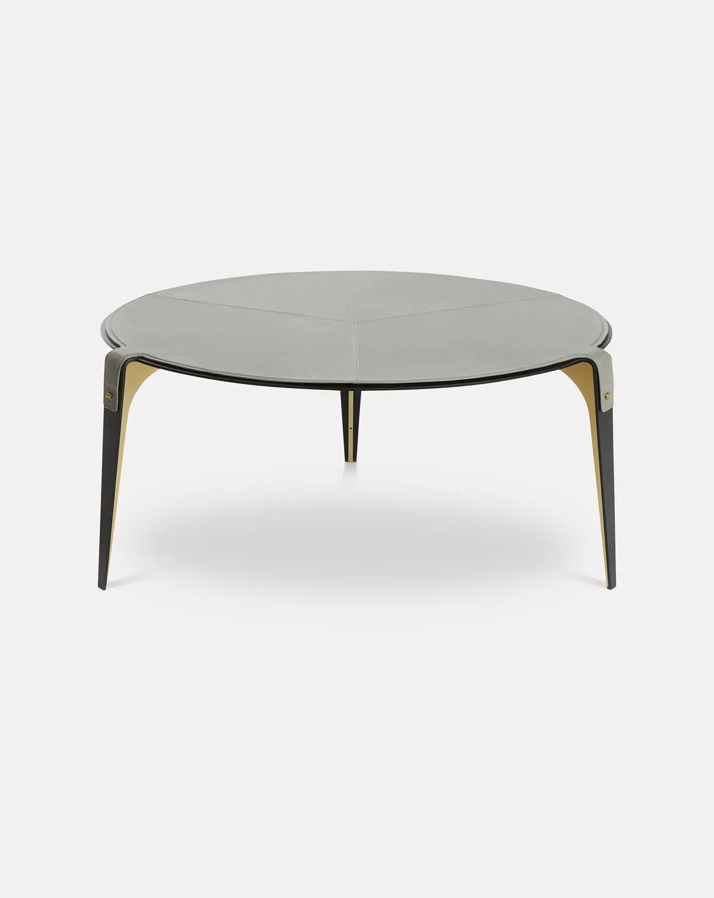 Bardot Slate Gray and Brass Coffee Table