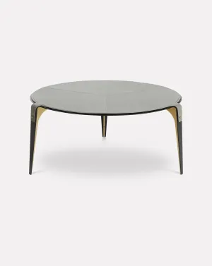 Bardot Slate Gray and Brass Coffee Table