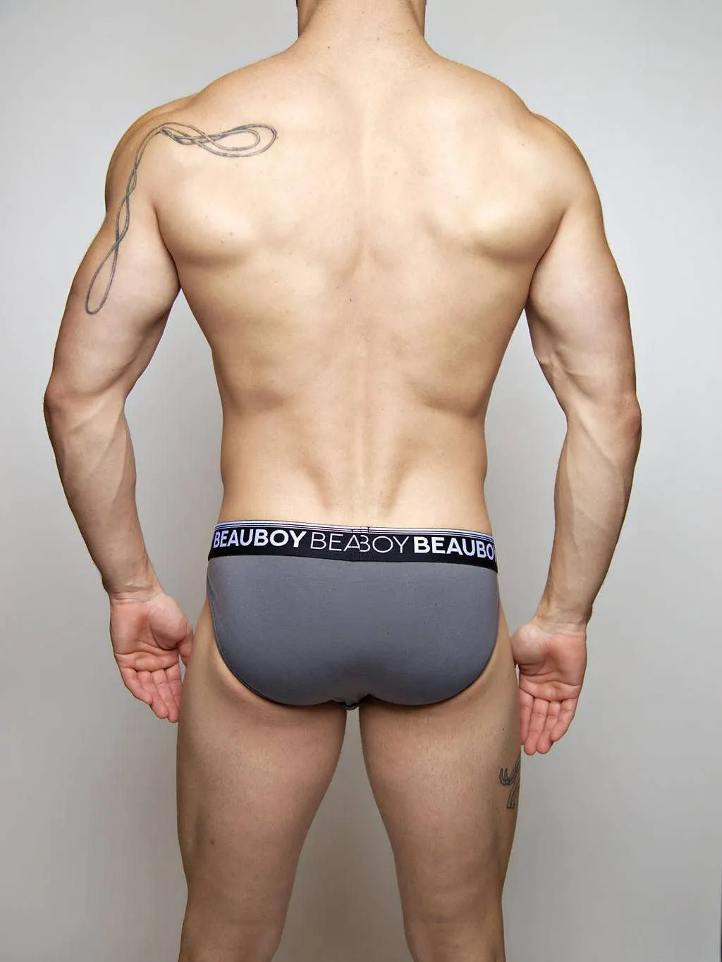 Beauboy Logo Jock Brief - Gray