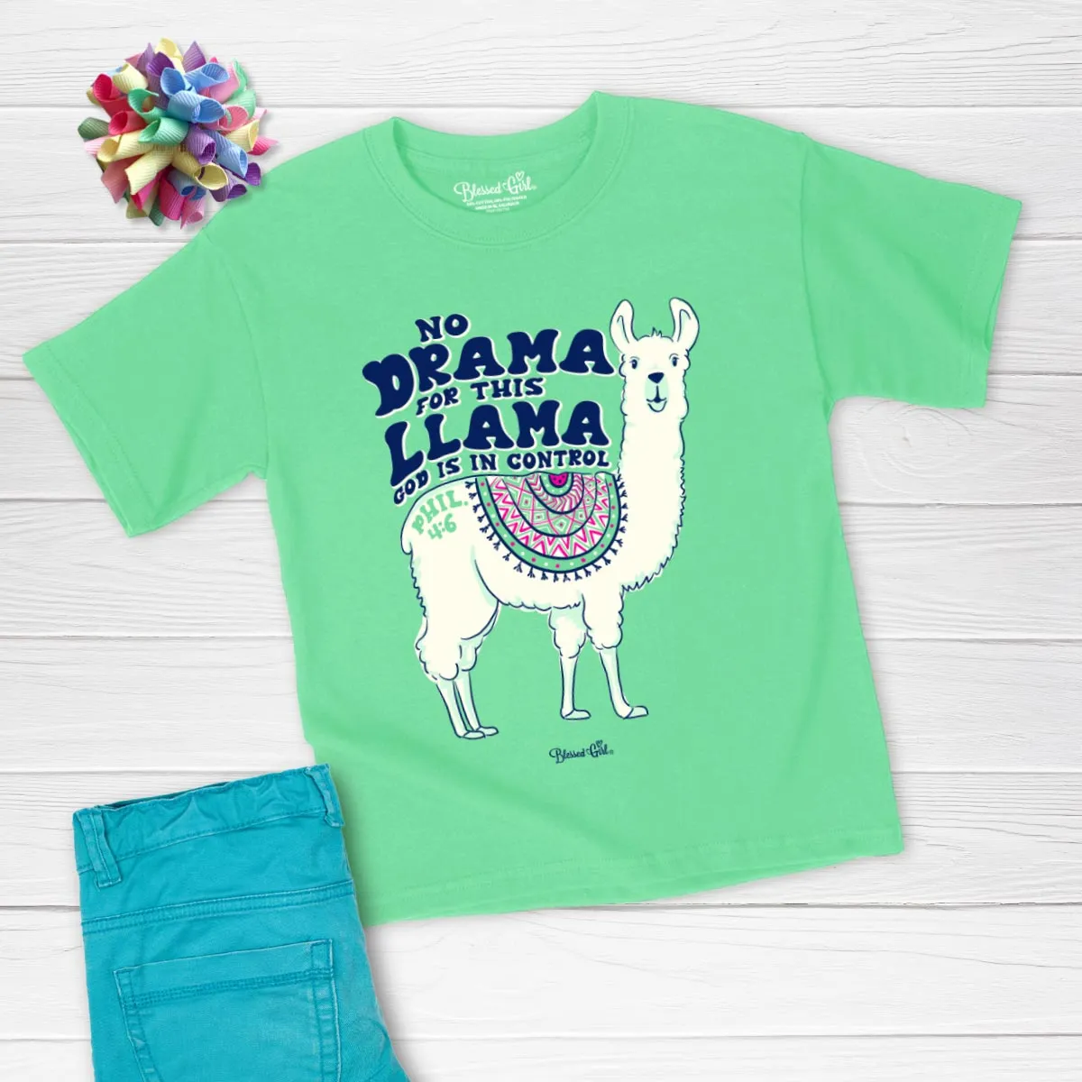 Blessed Girl Kids T-Shirt No Drama