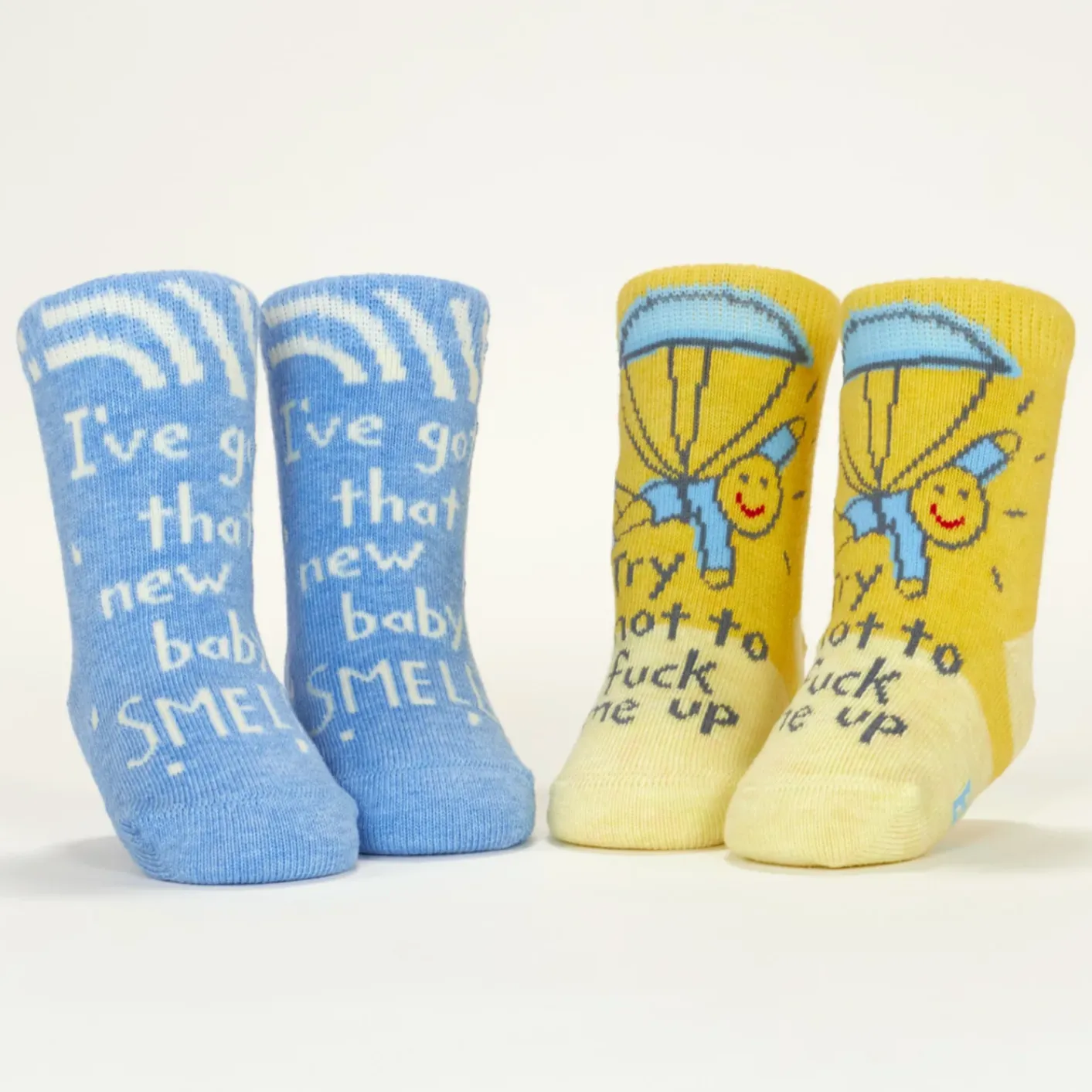 Blue Q Baby Socks - New Baby Smell / Try Not To Fuck Up