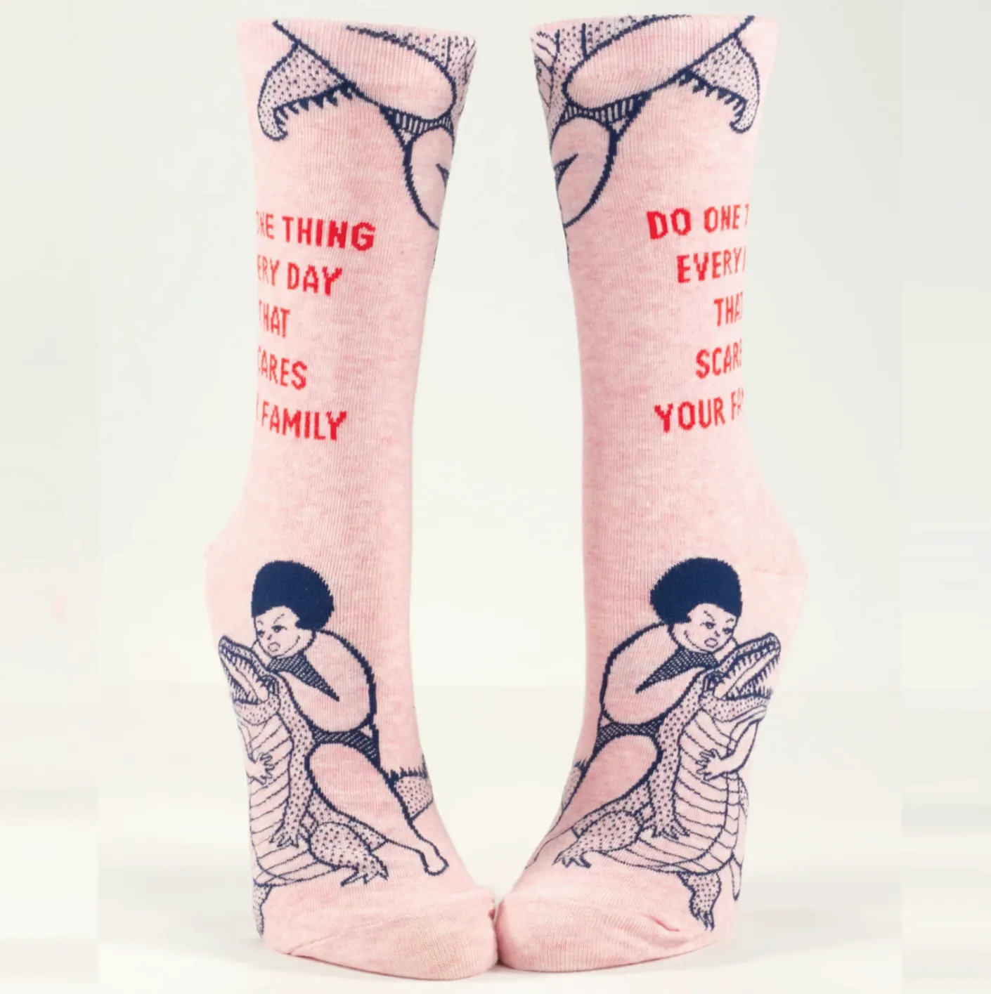 Blue Q Women's Crew Socks - Scares Your Family