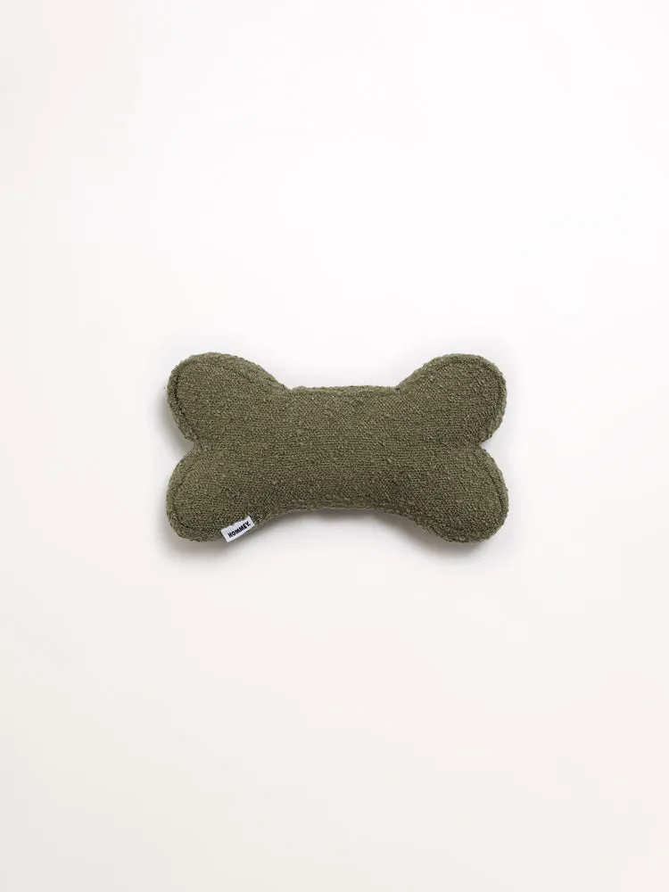 Boucle Bone Pillow - Olive