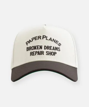 Broken Dreams Repair Shop A-Frame Snapback (Eggshell) - 120035