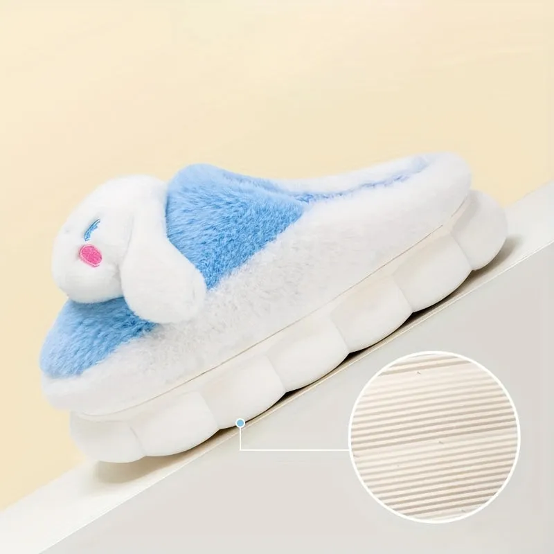 Cinnamoroll Cute Cartoon Furry House Shoes For Girls, Comfortable Non Slip Soft Bottom Walking Shoes For Indoor, Autumn And Winter, Party Gift