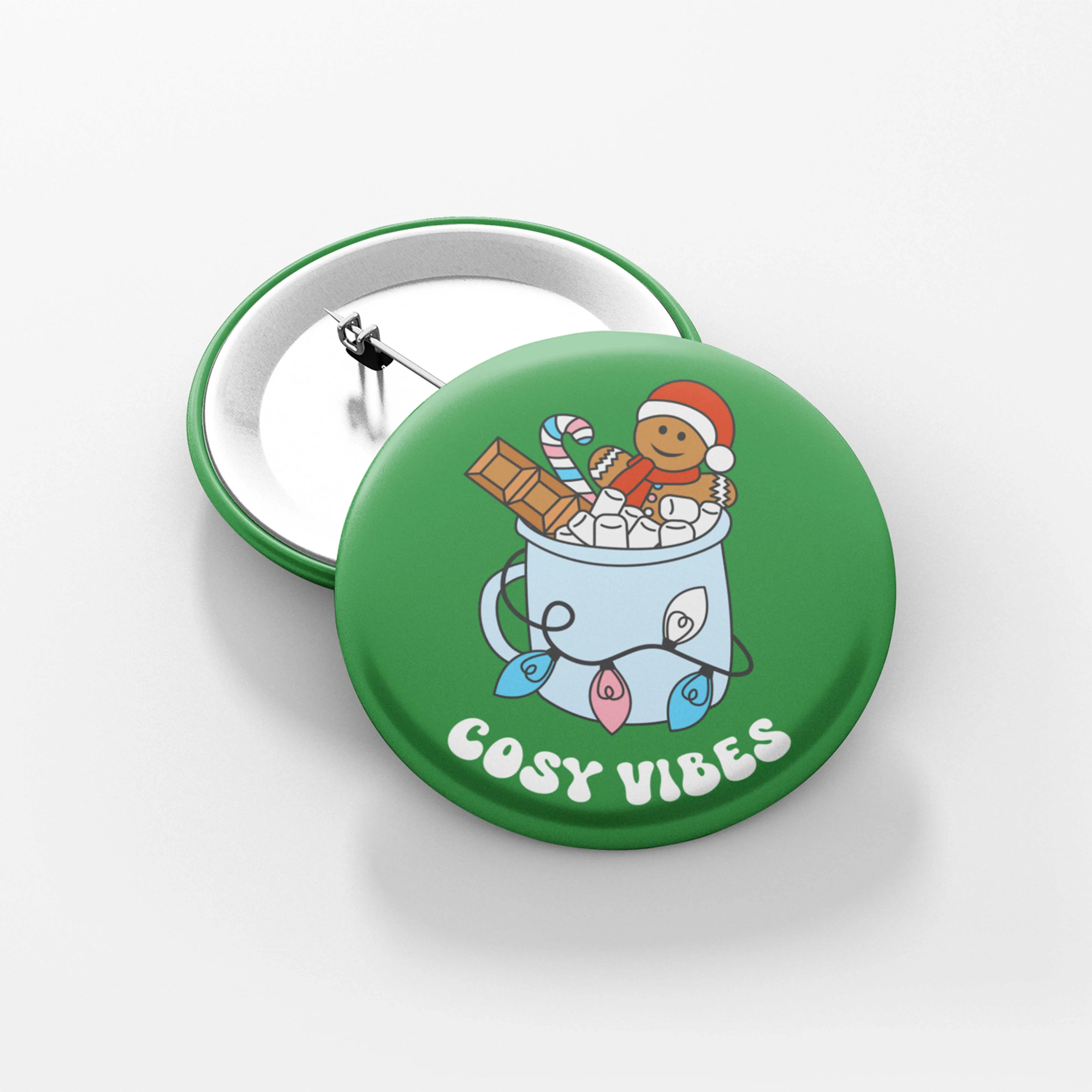 Cosy Vibes Subtle Pride Christmas Badge