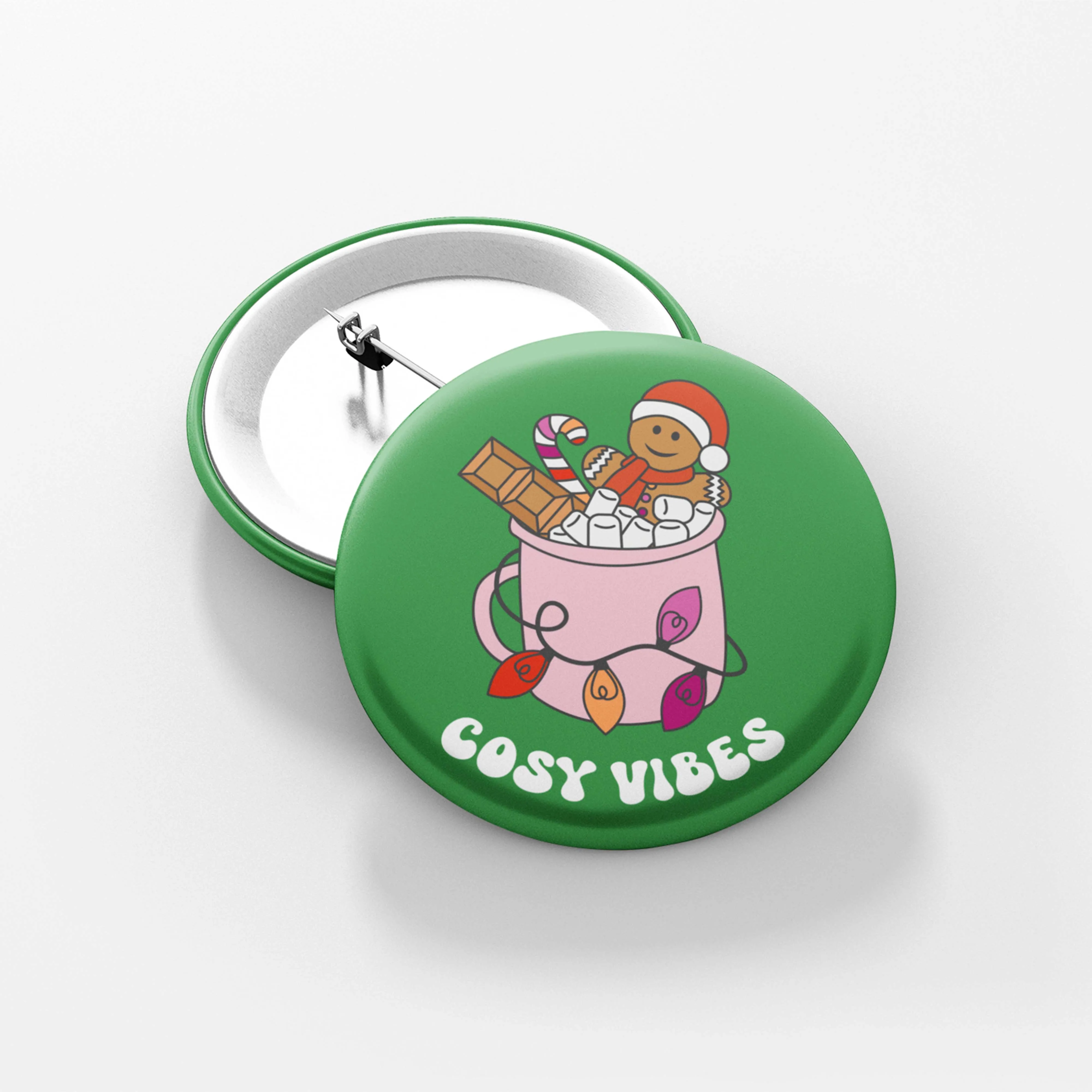 Cosy Vibes Subtle Pride Christmas Badge