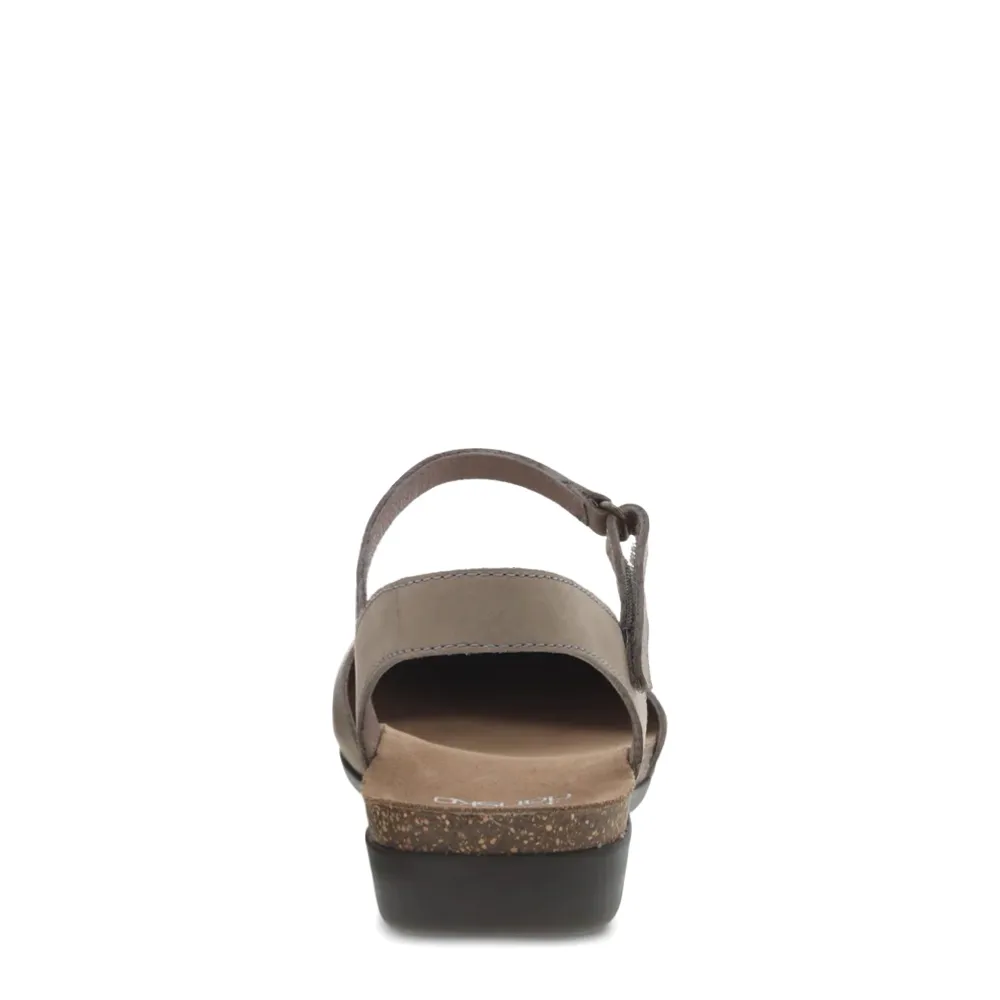 Dansko Women's Rowan Closed Toe Sandal in Stone