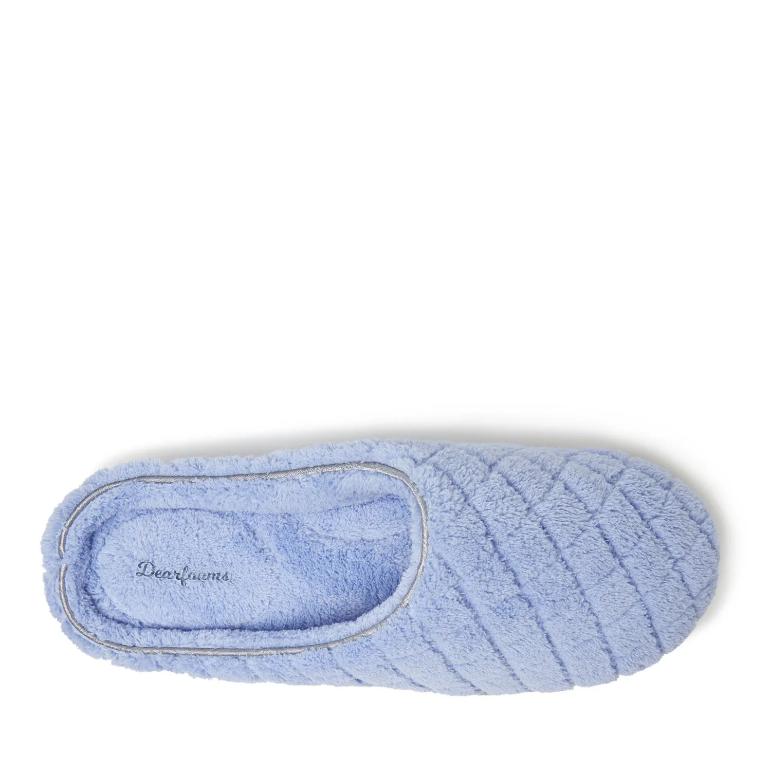 Dearfoams Womens Leslie Quilted Microfiber Terry Clog With Memory Foam