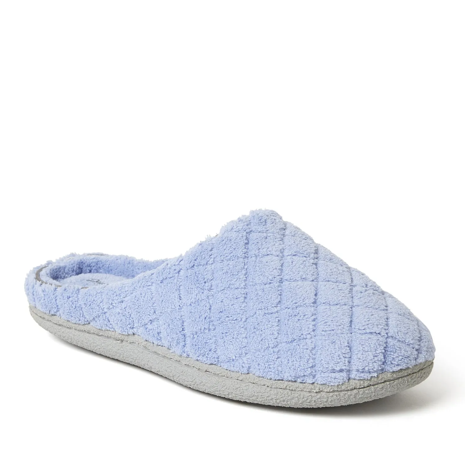 Dearfoams Womens Leslie Quilted Microfiber Terry Clog With Memory Foam