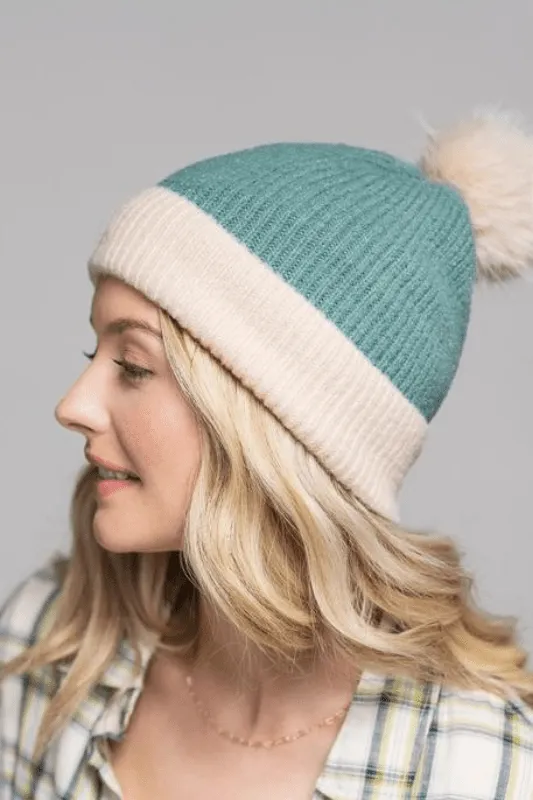 Duo Tone Ribbed Beanie