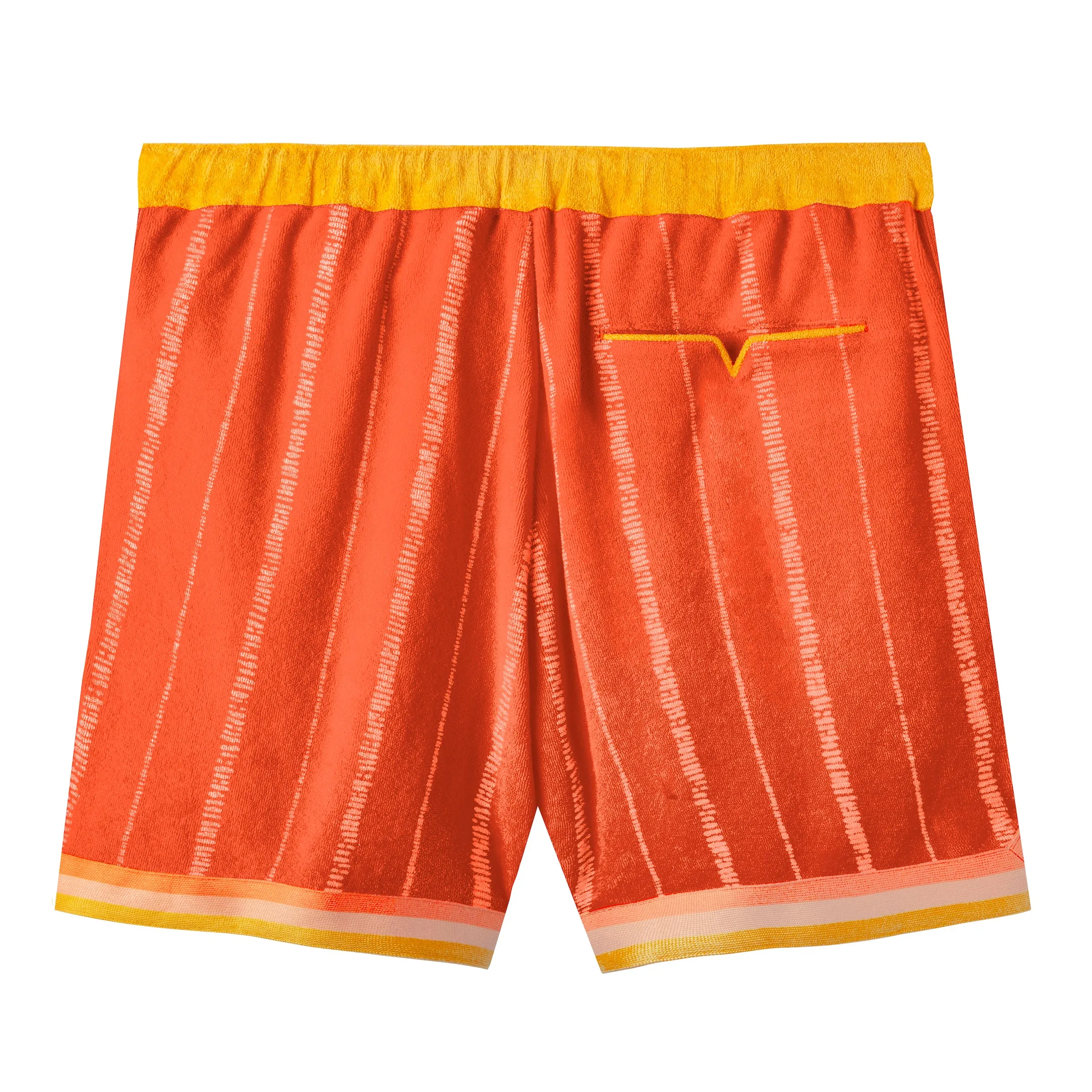 'El Pájaro Cubano' Cabana Shorts (Tangerine)