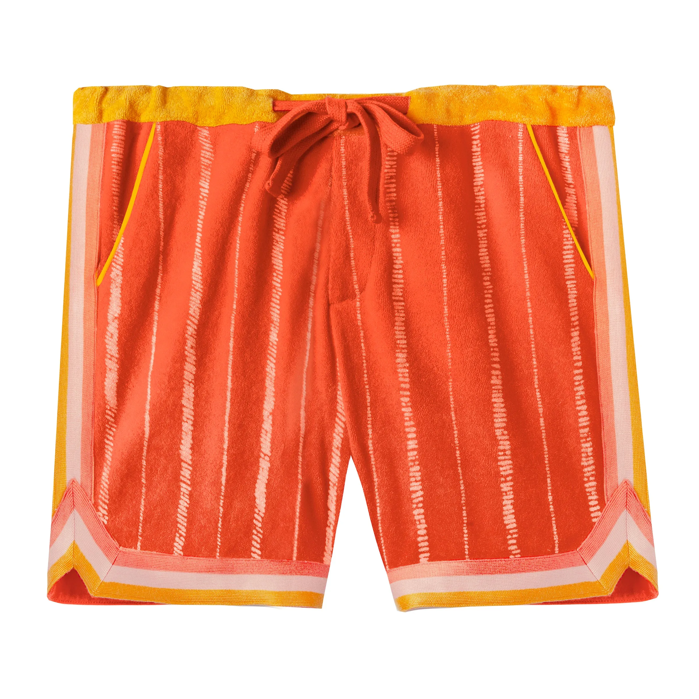 'El Pájaro Cubano' Cabana Shorts (Tangerine)