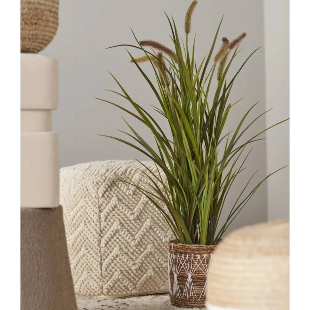 Emerald Artificial Cattails Grass 100 cm in Pot