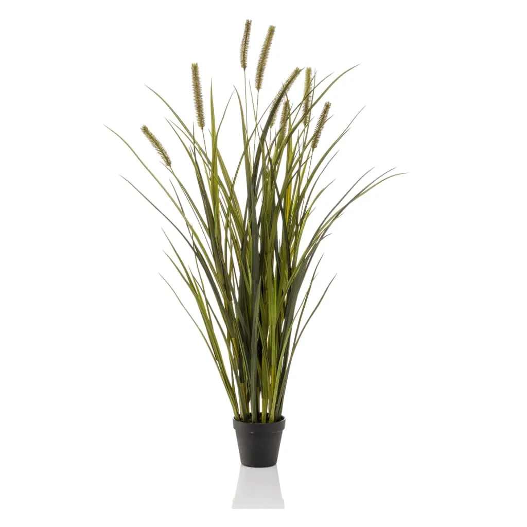 Emerald Artificial Cattails Grass 100 cm in Pot