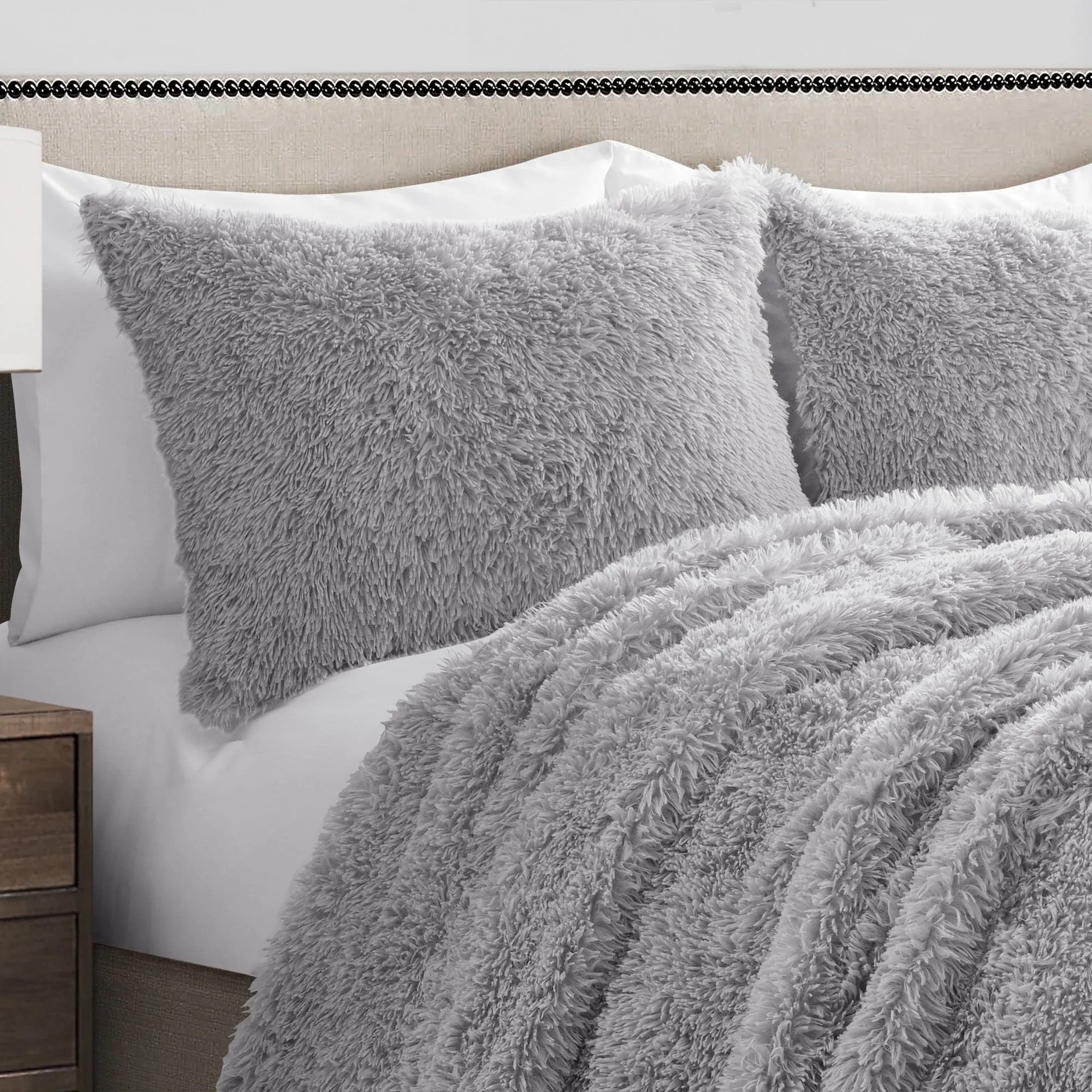 Emma Faux Fur Comforter Set