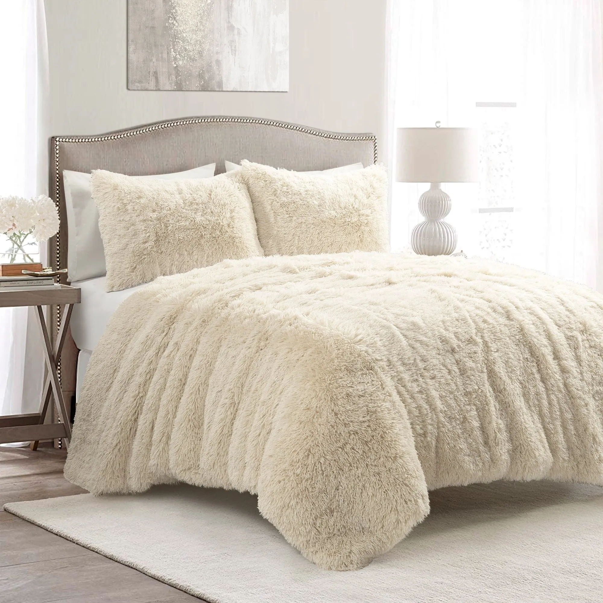 Emma Faux Fur Comforter Set