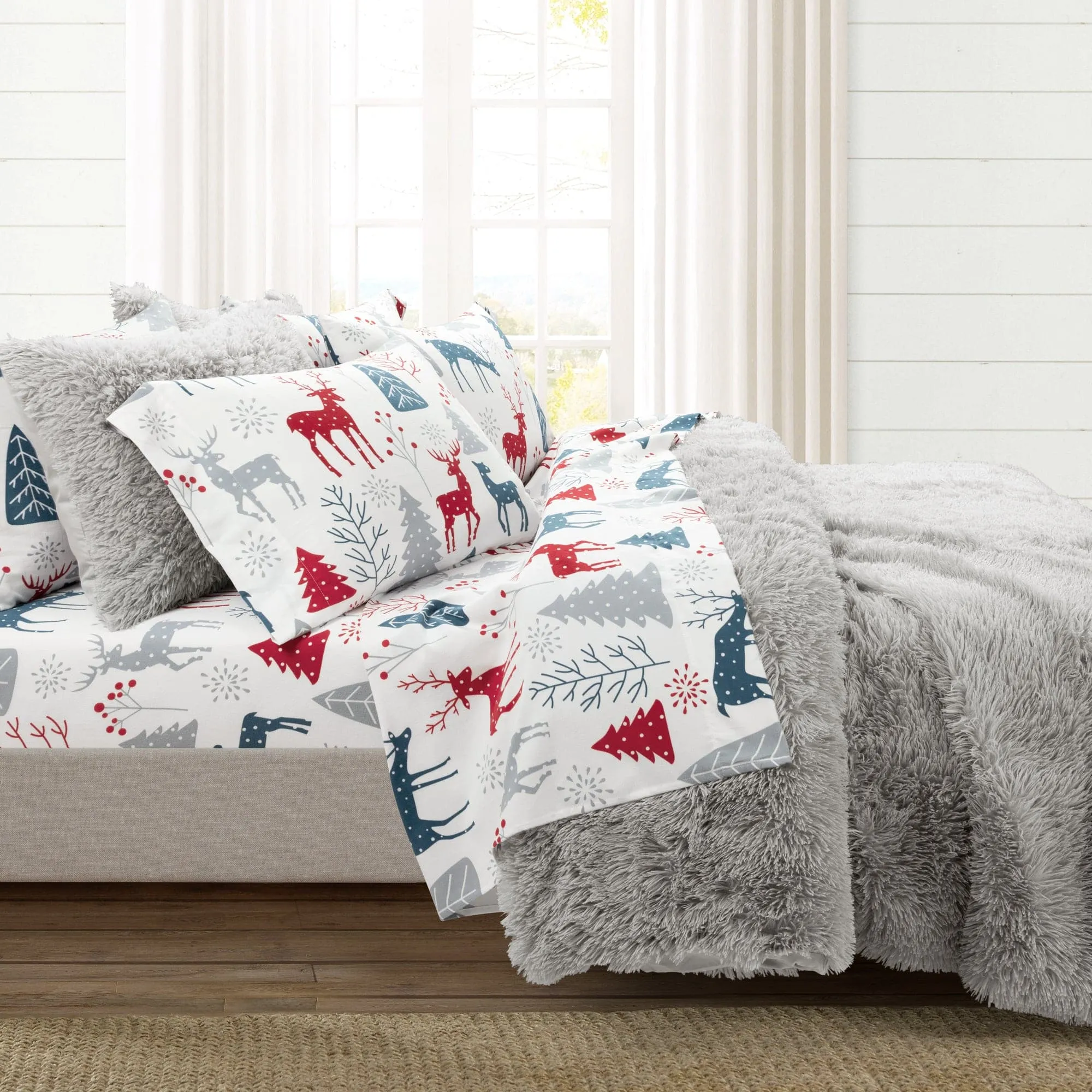 Emma Faux Fur Comforter Set