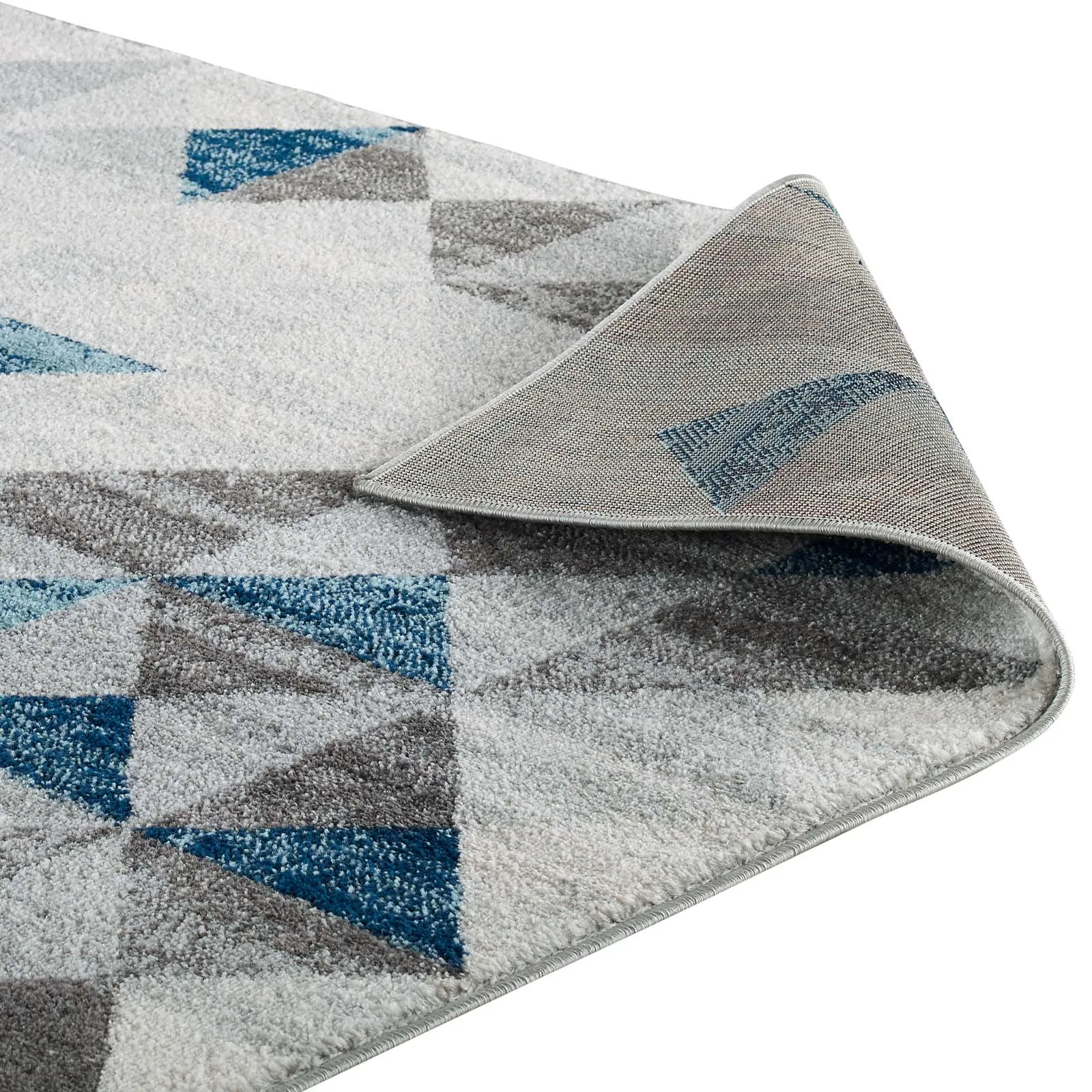 Entourage Elettra Distressed Geometric Triangle MosaicArea Rug