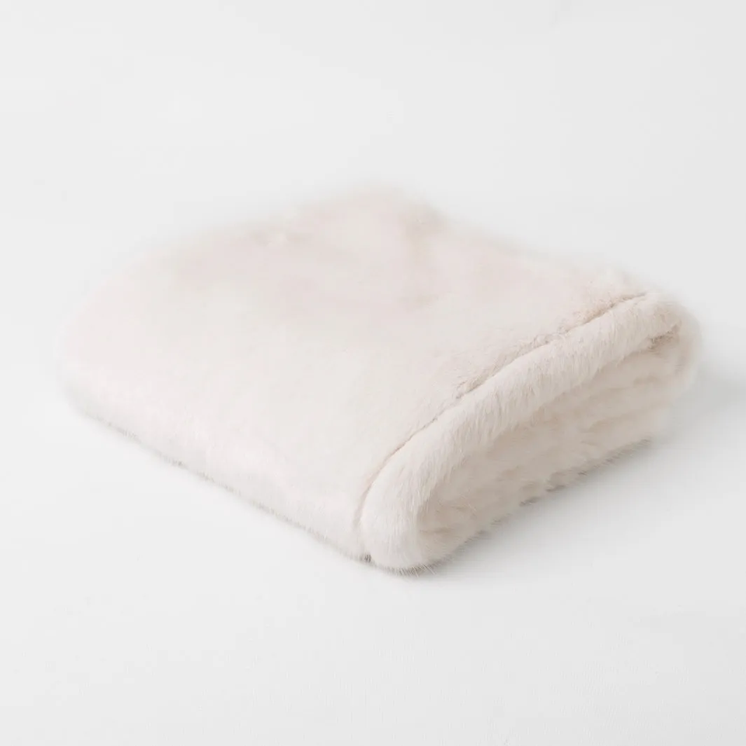 Faux-Fur Dog Blanket in Polar Bear