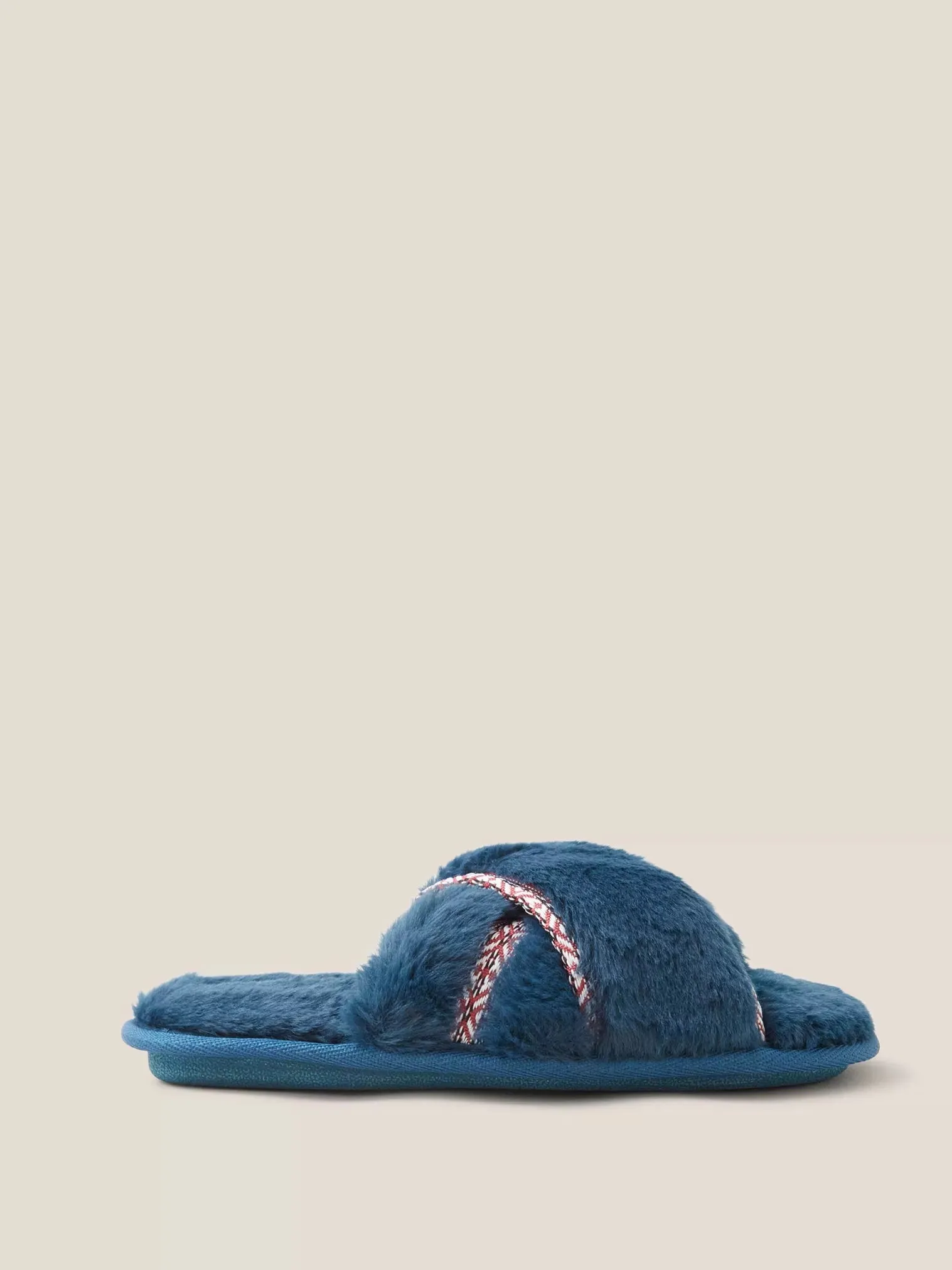 Faux Fur Mule Slipper - Mid Teal