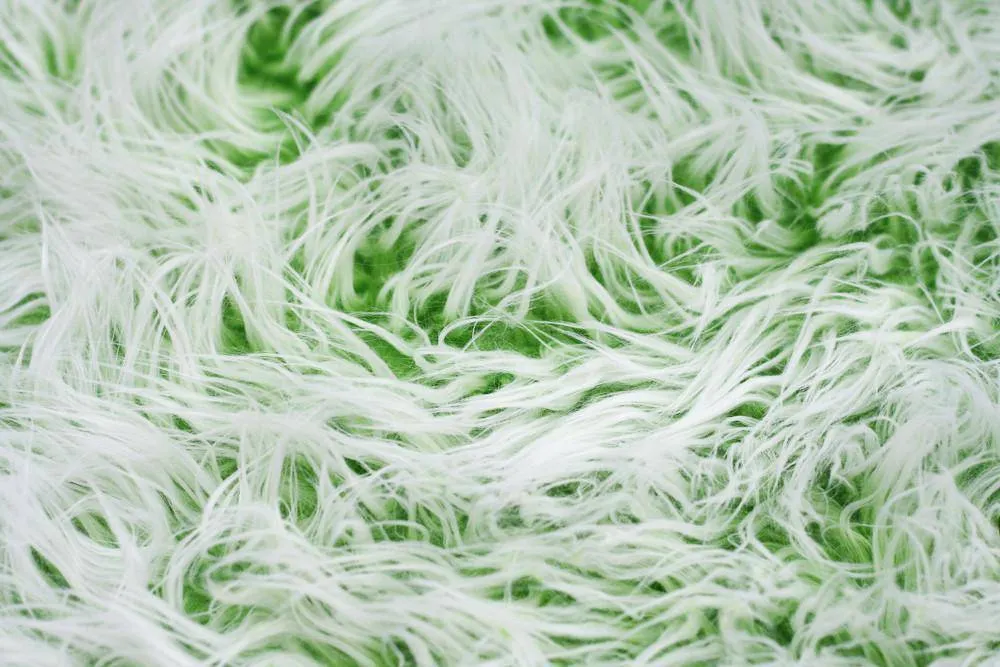 Frosted Green Mongolian Faux Fur Rug Newborn Baby Toddler