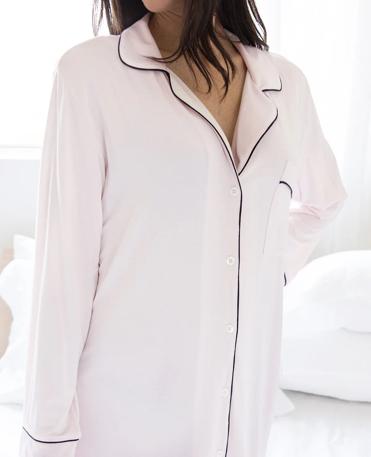 Gisele Sleep Shirt Sorbet/Black