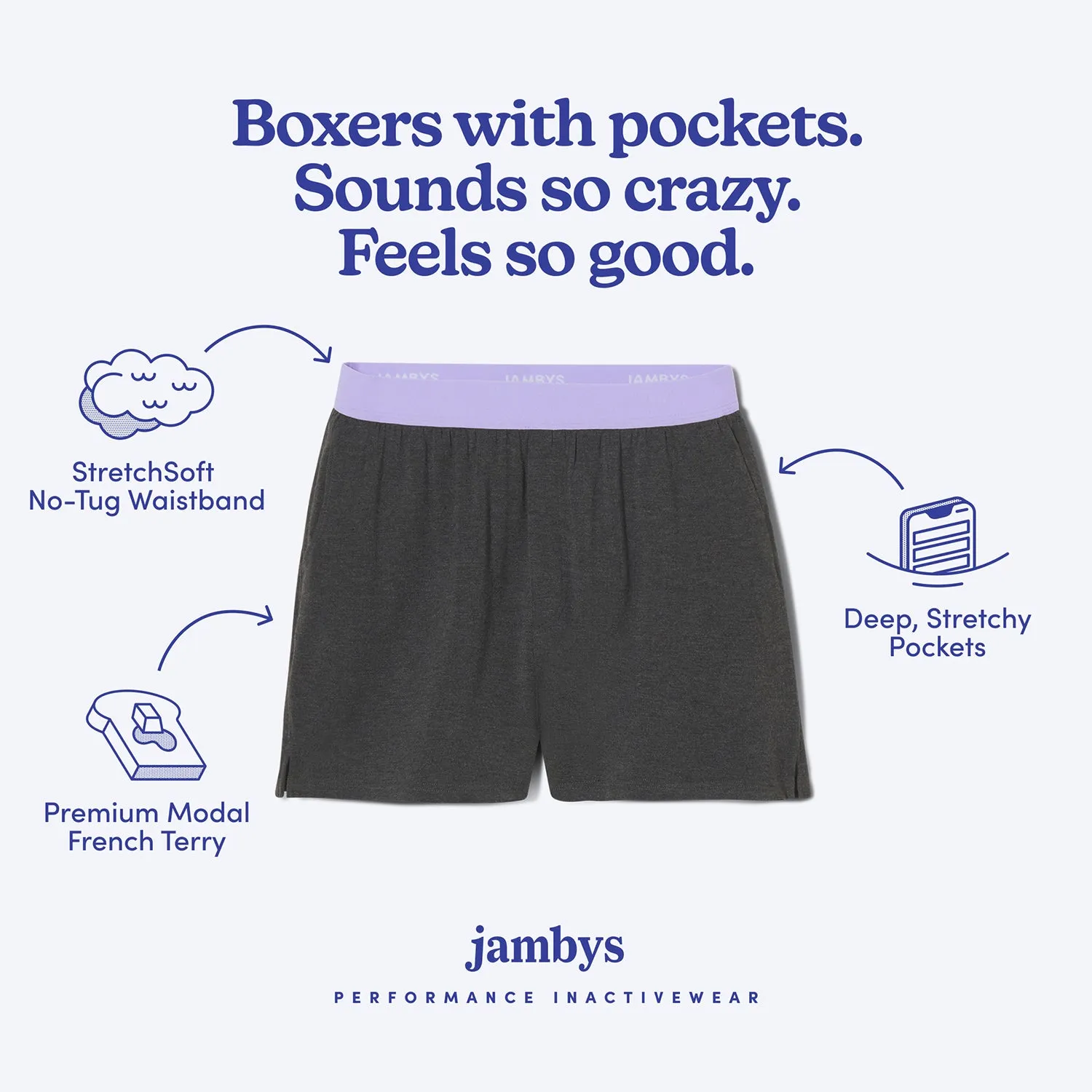 Gray/Lavender 5-Pack Jambys