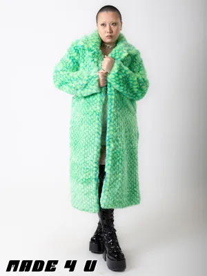 GREEN MERMAID FAUX FUR JACKET - LONG LENGTH ✰ MADE 4 U ✰