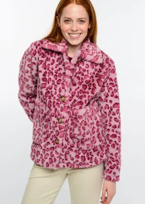 Ivy Jane Faux Fur Rosy Leopard Jacket