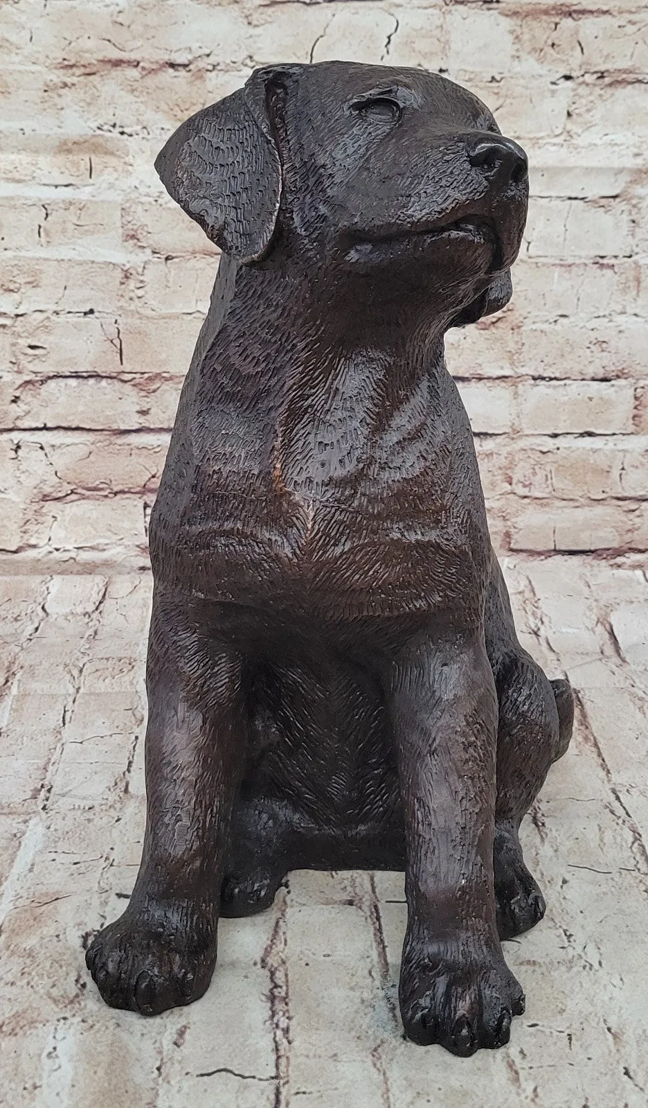 J. Moigniez Bronze Dog Sculpture: Jack Russell Puppy Figurine Home Decor