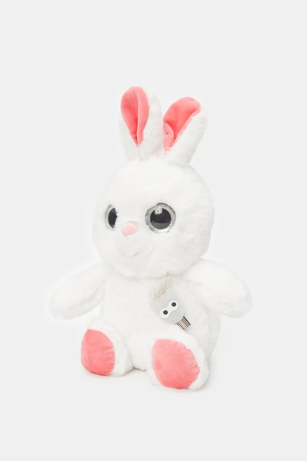 Kids White And Pink Textured Rabbit (27CM)