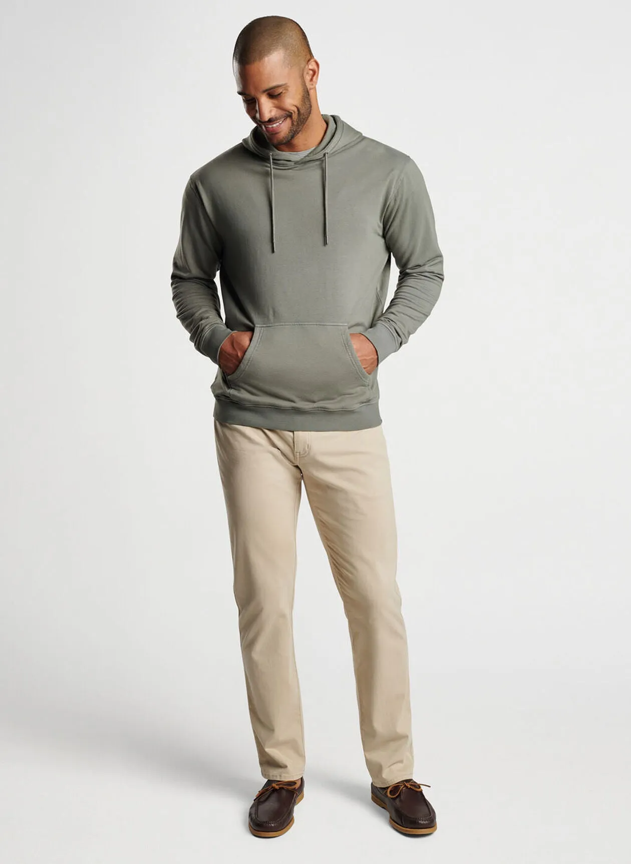 Lava Wash Hoodie in Military by Peter Millar