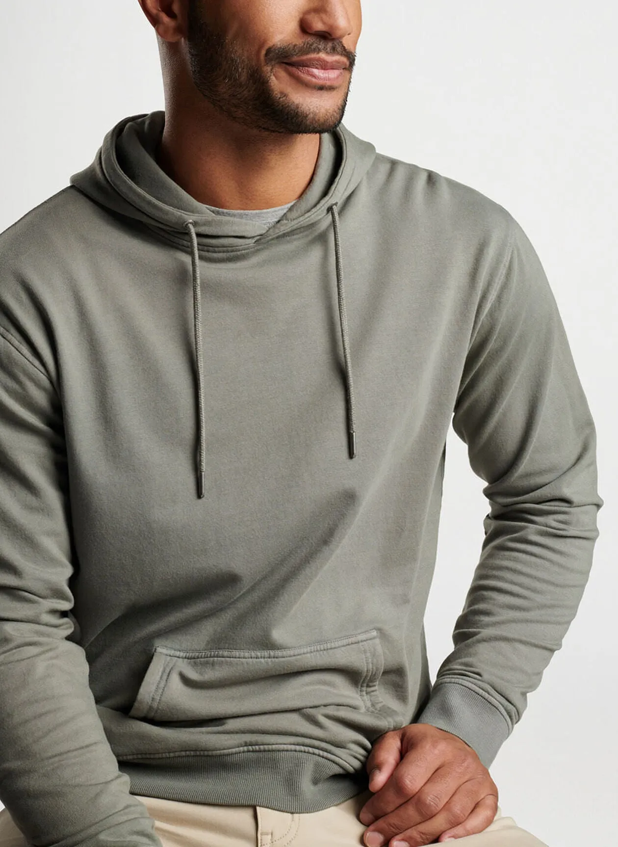 Lava Wash Hoodie in Military by Peter Millar