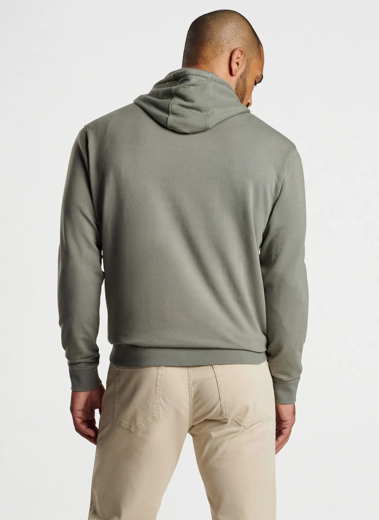 Lava Wash Hoodie in Military by Peter Millar