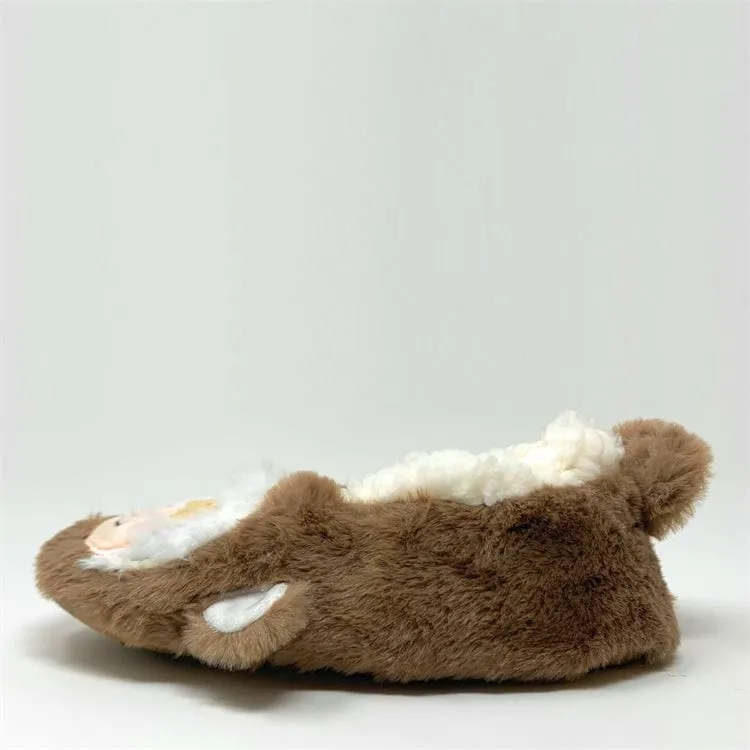 Let's Monkey Around Plush Fuzzy Monkey Footie Slipper Socks *