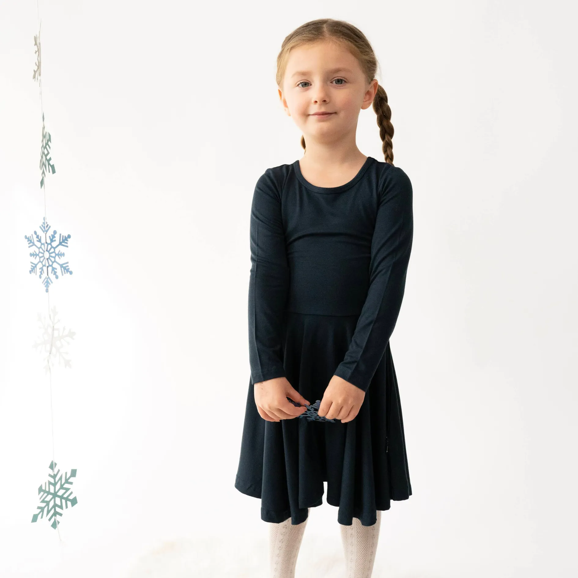 L/S Twirl Dress - Midnight