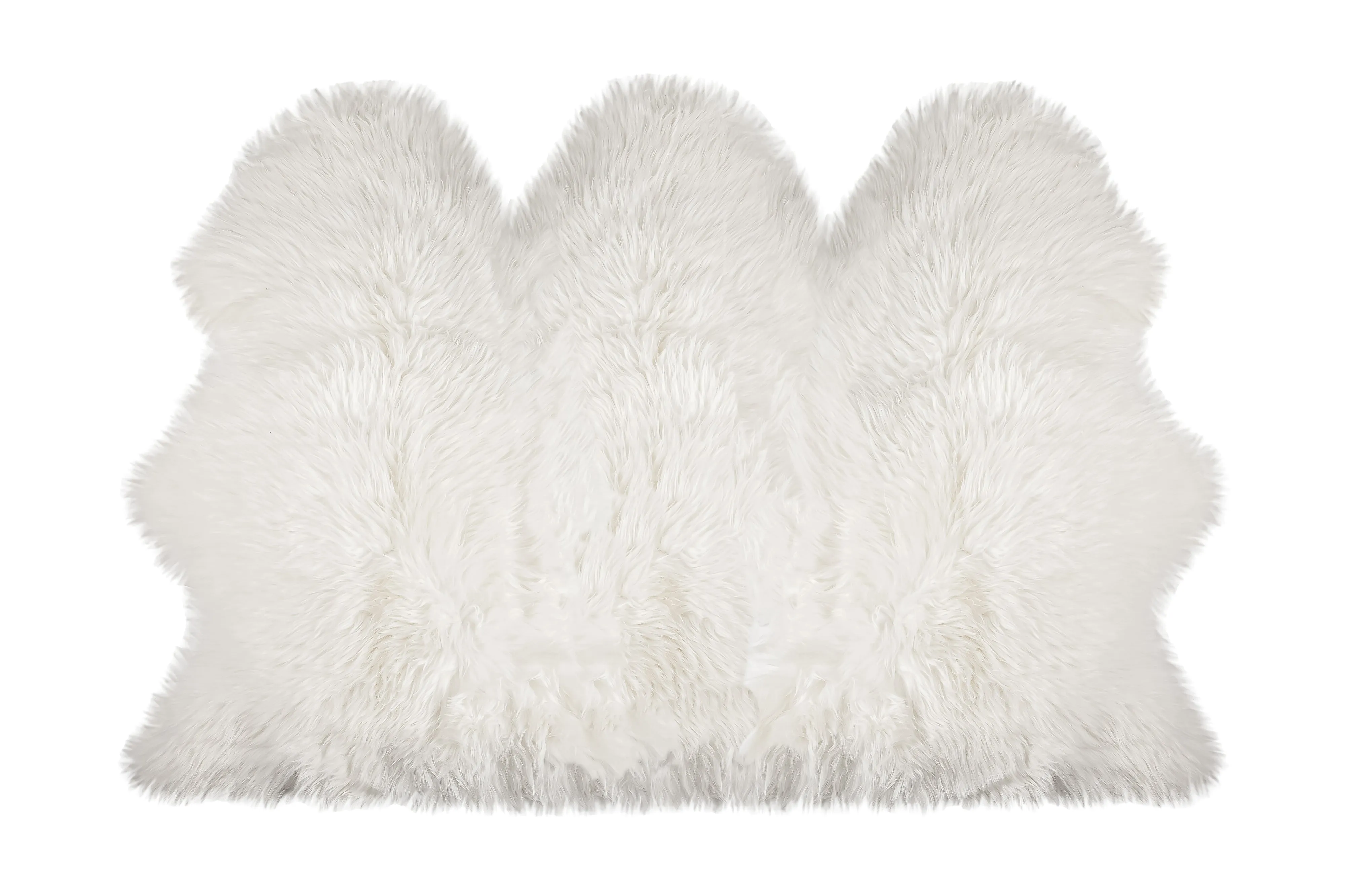 Luxe Home Decor Gordon Faux Sheepskin Trio Rug-1-Piece