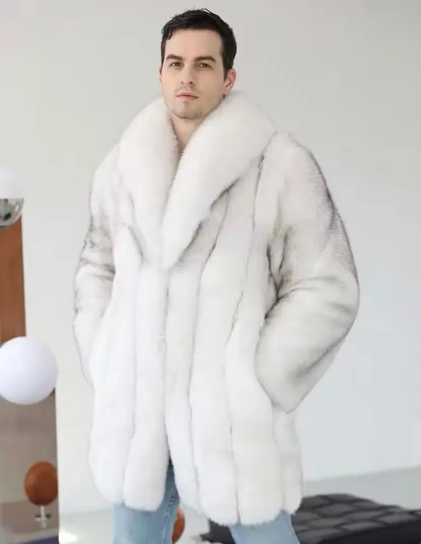 Maverick Mens Faux Fur Coat