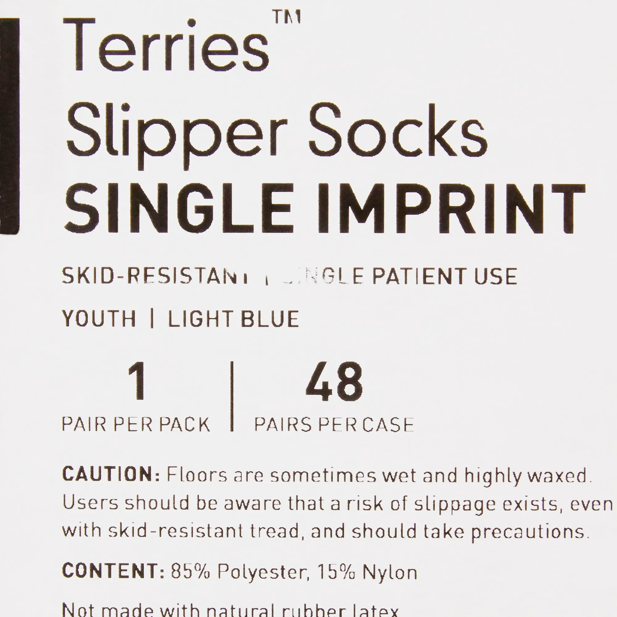 McKesson Terries™ Slipper Socks, Youth, Light Blue