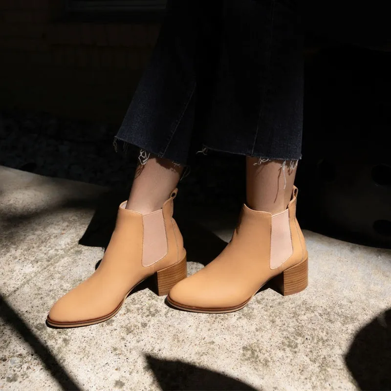 Melissa Chelsea Boot In Tan Leather